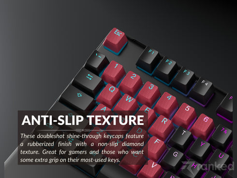 Rubberized TPR Keycaps - 23 Keys
