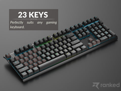 Rubberized TPR Keycaps - 23 Keys