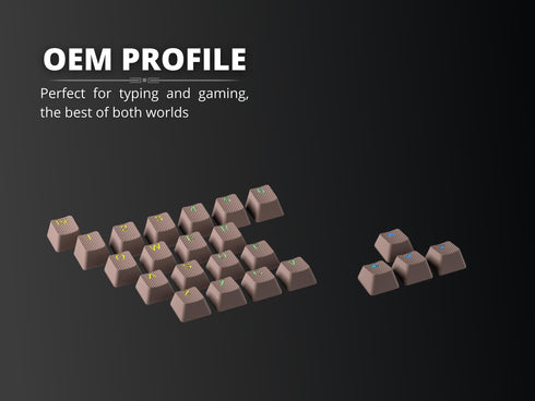 Rubberized TPR Keycaps - 23 Keys