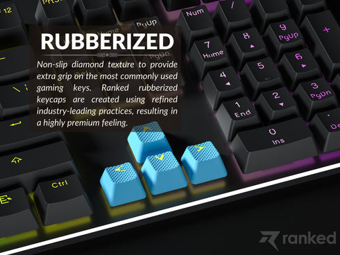 Rubberized TPR Keycaps - 23 Keys