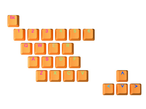 Rubberized TPR Keycaps - 23 Keys