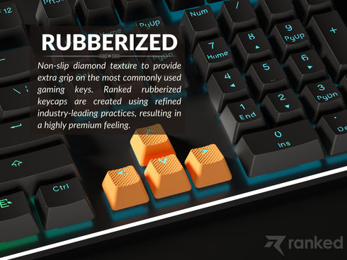 Rubberized TPR Keycaps - 23 Keys