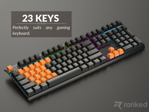 Rubberized TPR Keycaps - 23 Keys