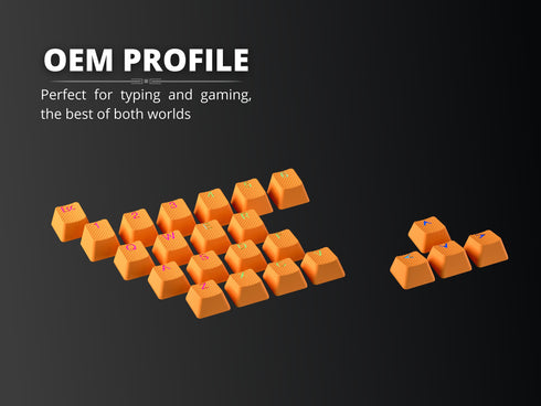 Rubberized TPR Keycaps - 23 Keys