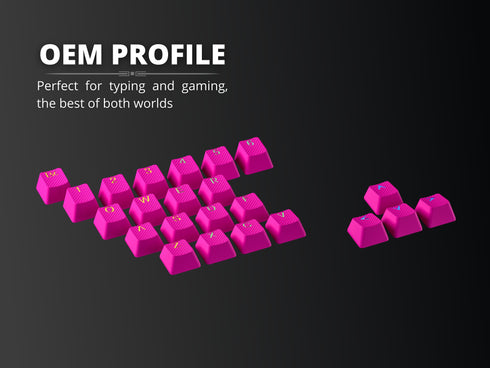 Rubberized TPR Keycaps - 23 Keys