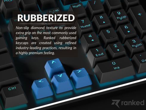 Rubberized TPR Keycaps - 23 Keys