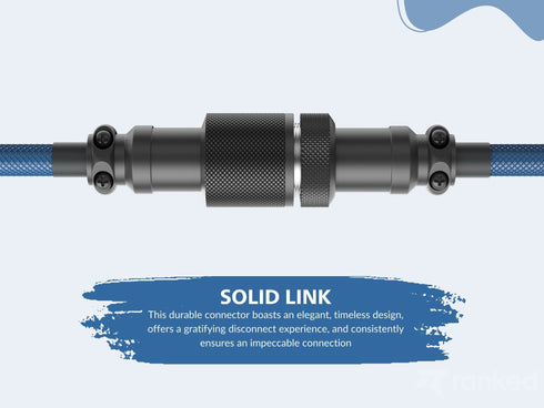 Coiled Keyboard Cable | 5-Pin Aviator Connector - Ranked