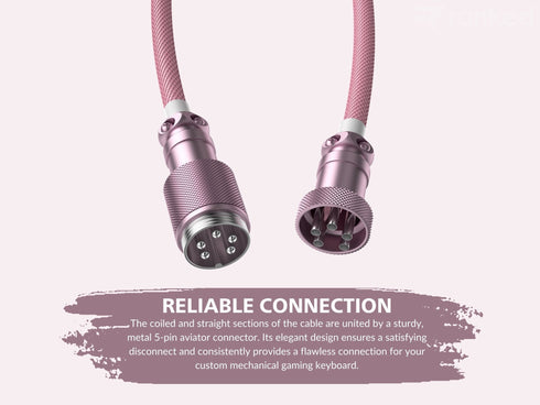 Coiled Keyboard Cable | 5-Pin Aviator Connector - Ranked
