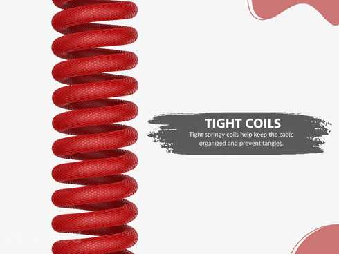 Coiled Keyboard Cable | 5-Pin Aviator Connector - Ranked