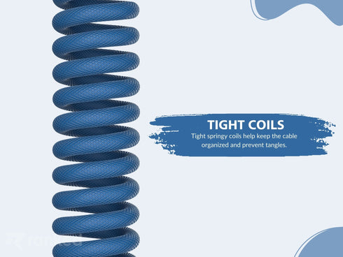 Coiled Keyboard Cable | 5-Pin Aviator Connector - Ranked