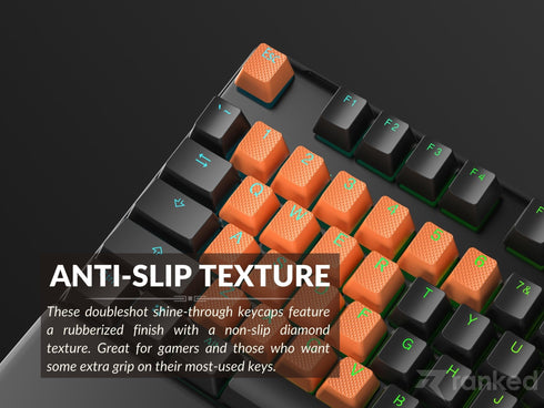 Rubberized TPR Keycaps - 23 Keys - Ranked
