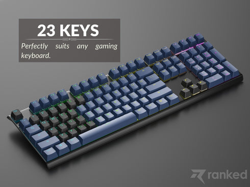 Rubberized TPR Keycaps - 23 Keys - Ranked