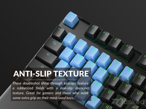Rubberized TPR Keycaps - 23 Keys - Ranked