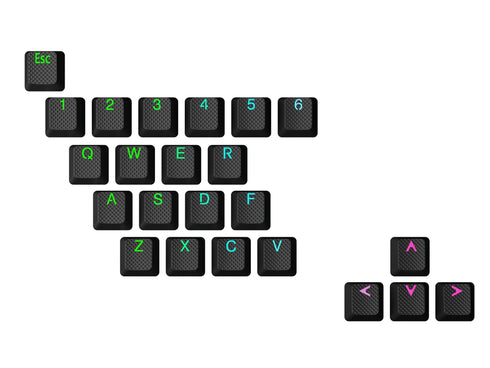 Rubberized TPR Keycaps - 23 Keys - Ranked