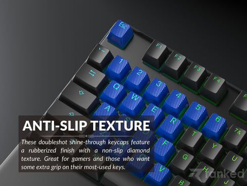 Rubberized TPR Keycaps - 23 Keys - Ranked