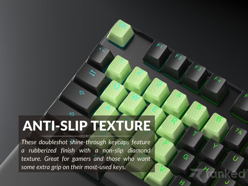 Rubberized TPR Keycaps - 23 Keys - Ranked