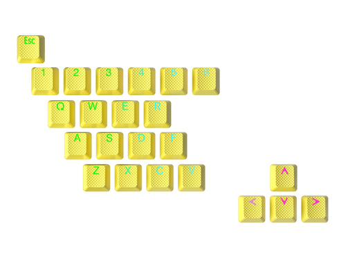 Rubberized TPR Keycaps - 23 Keys - Ranked