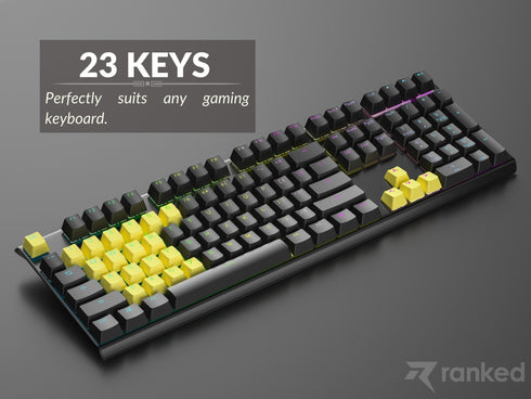 Rubberized TPR Keycaps - 23 Keys - Ranked