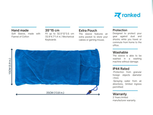 Travel Sleeve for Mechanical Gaming Keyboard - Ranked