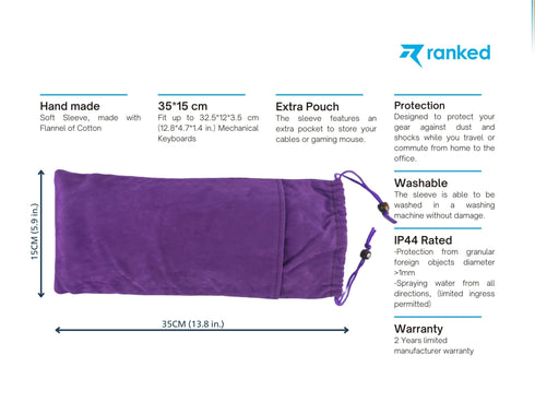 Travel Sleeve for Mechanical Gaming Keyboard - Ranked