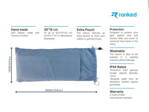Travel Sleeve for Mechanical Gaming Keyboard - Ranked