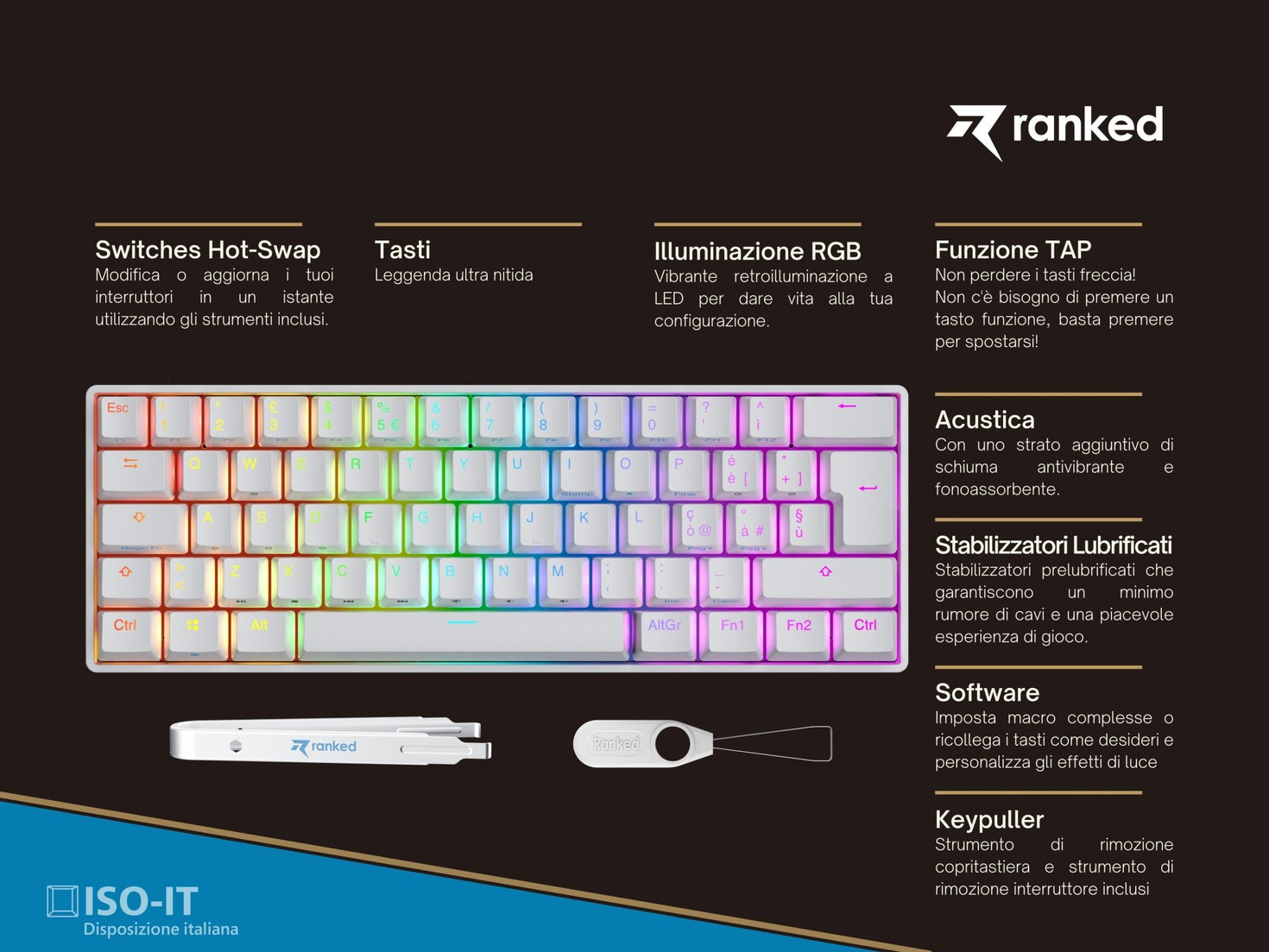 Supernova s60 Mechanical Gaming Keyboard [ISO IT] Ranked